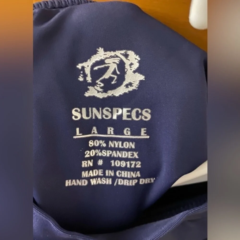 Sunspecs Navy Surf Rashguard Swim Shirt Boys 8-9Y